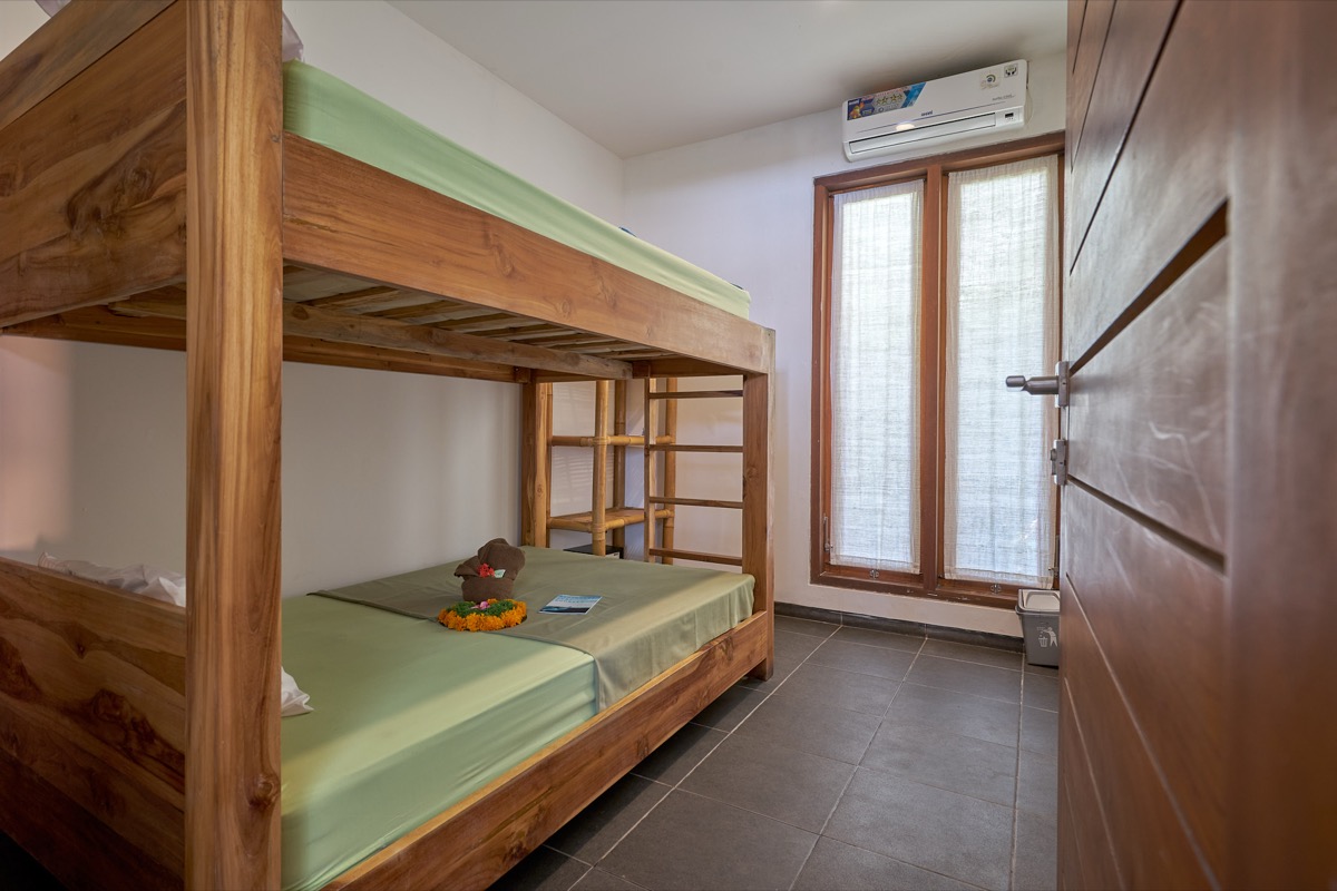 Bunk room at SurfWG, Canggu